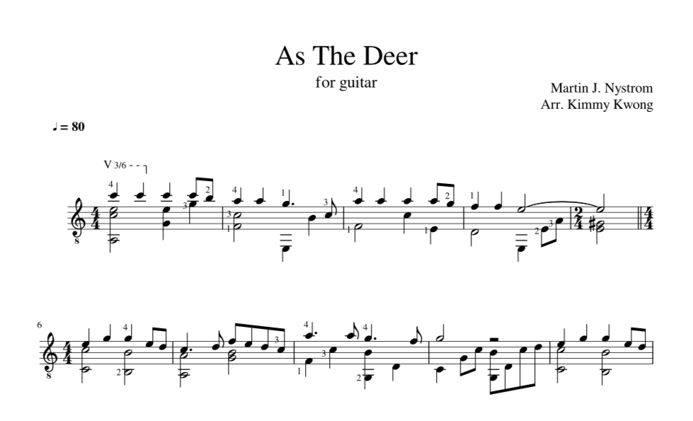 [Sheet] As The Deer