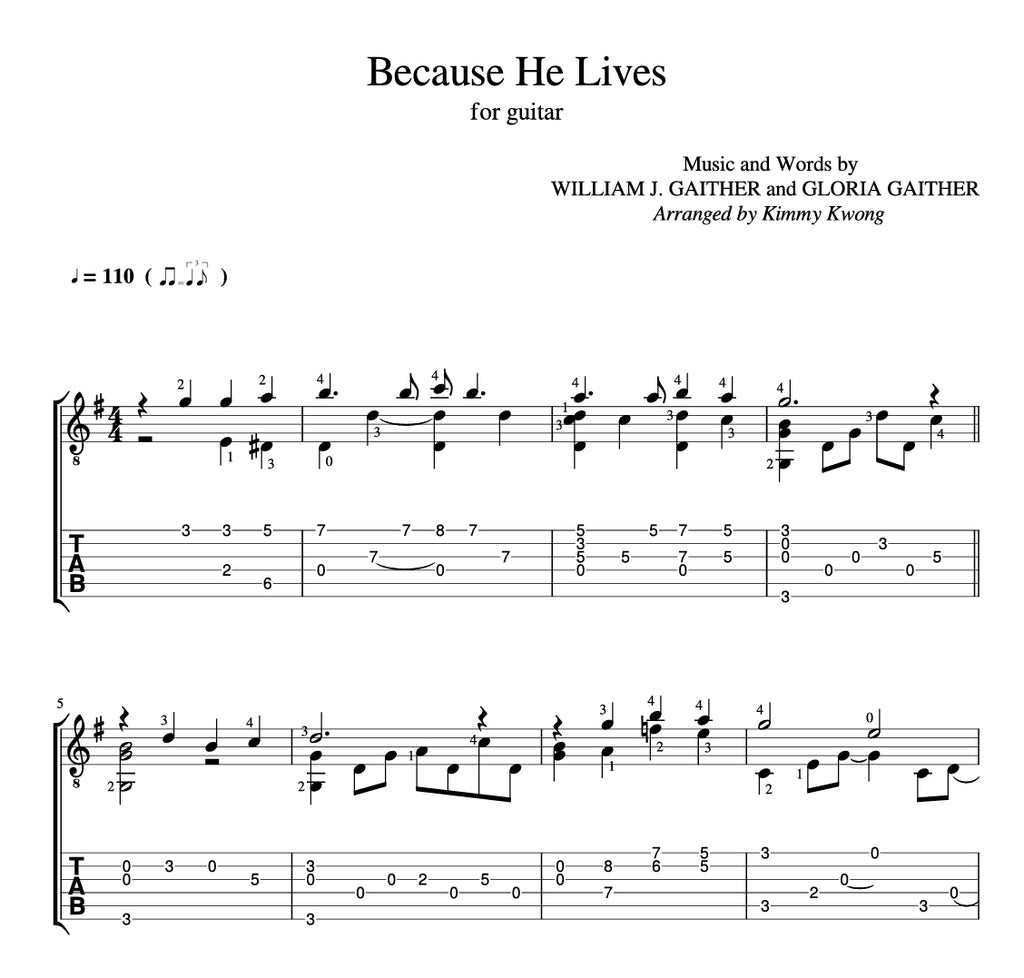[Sheet+Tab] Because He Lives