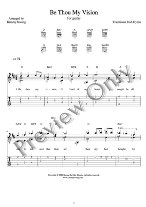 Christian Guitar Hymns Solo - PDF Ebook Vol.7 Faith - Kimmy Kwong Worship Music | 讚美詩歌吉他獨奏譜（敬拜靈修使用）（適合初學者)