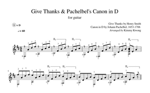 [Sheet] Give Thanks & Pachelbel's Canon in D