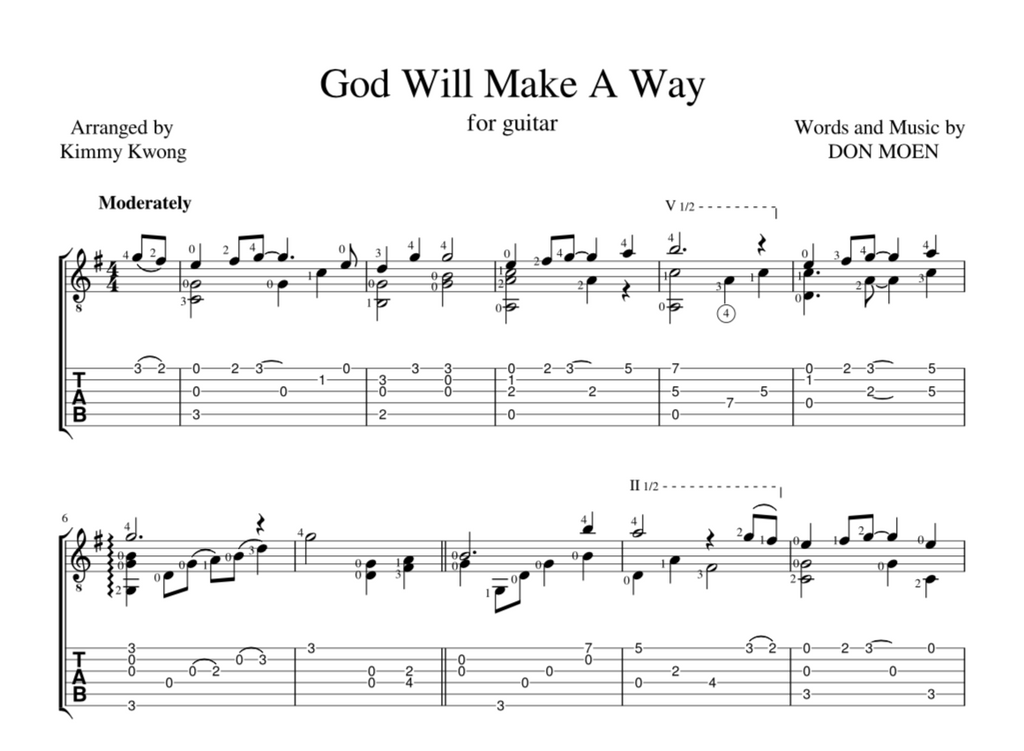 [Sheet+Tab] God Will Make A Way