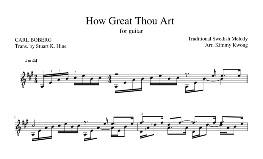 [Sheet] How Great Thou Art
