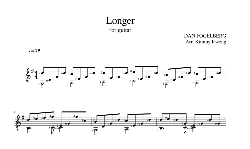 [Sheet] Longer - Dan Fogelberg