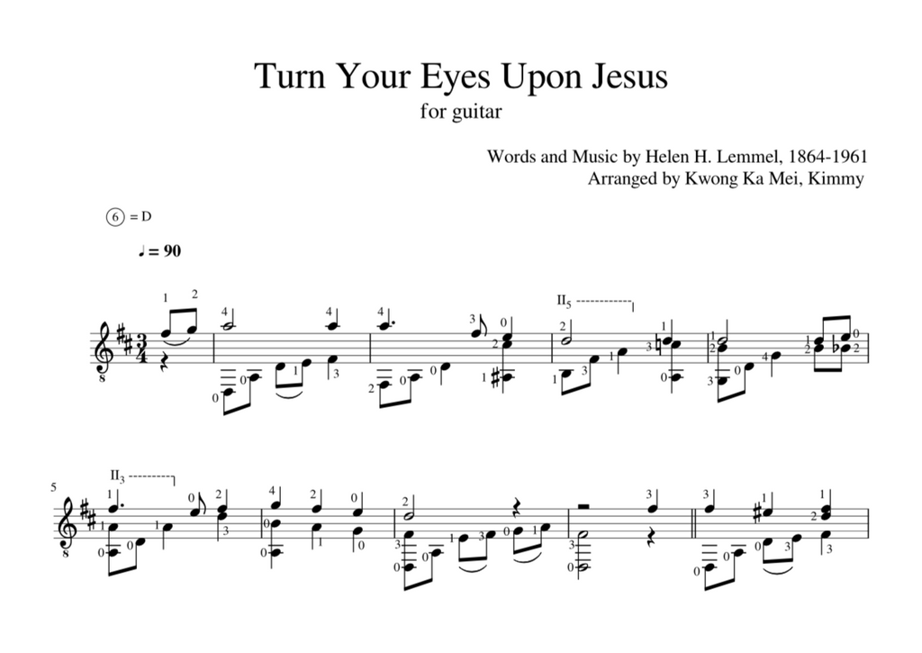 [Sheet] Turn Your Eyes Upon Jesus