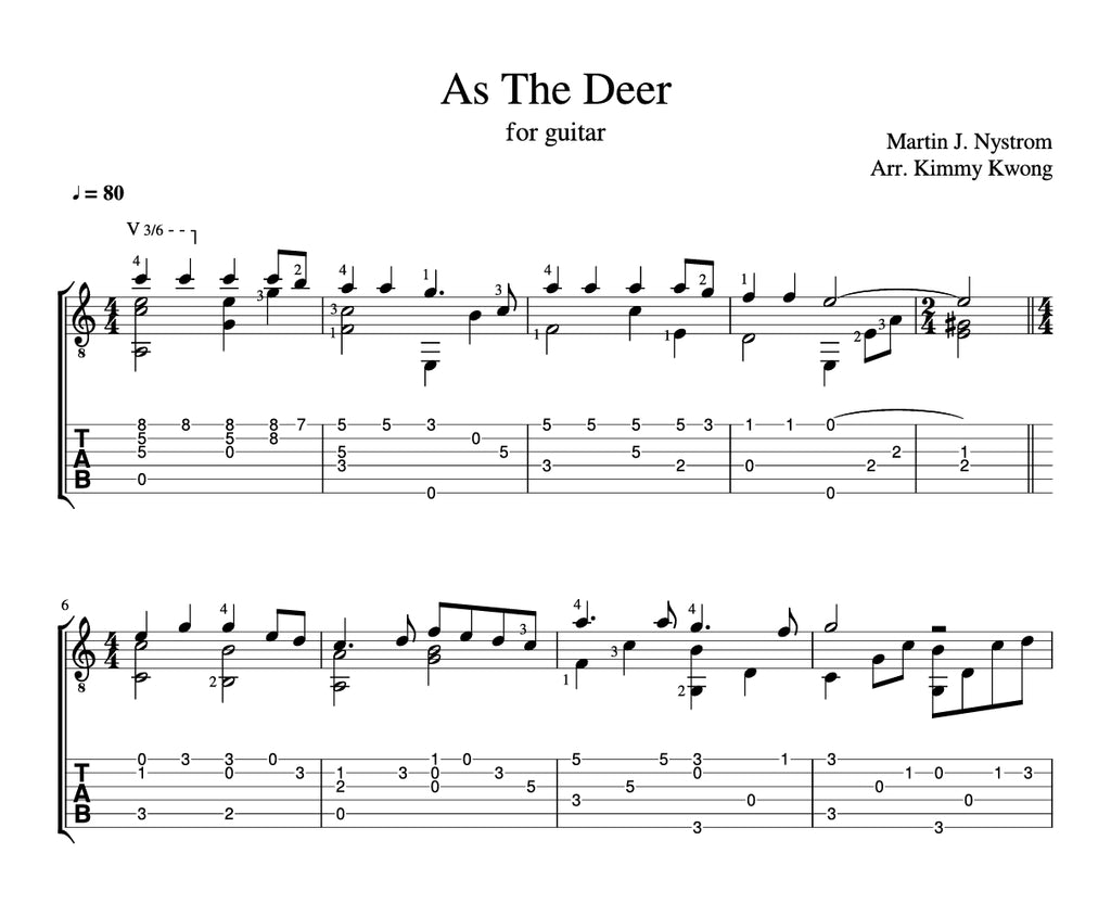 [Sheet+Tab] As The Deer