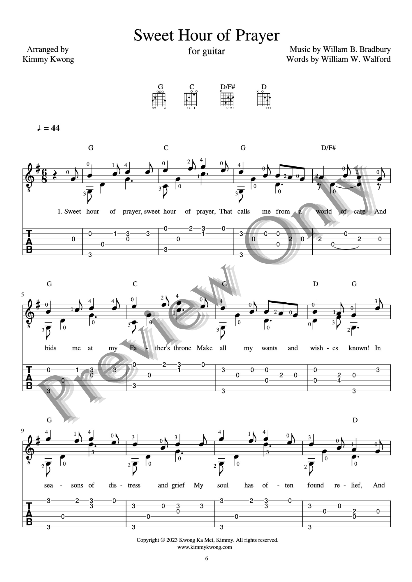 Christian Guitar Hymns Solo - PDF Ebook Vol.4 Healing and Hope - Kimmy Kwong Worship Music | 讚美詩歌吉他獨奏譜（敬拜靈修使用）（適合初學者)