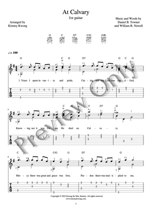 Christian Guitar Hymns Solo - PDF Ebook Vol.3 for Easter - Kimmy Kwong Worship Music | 讚美詩歌吉他獨奏譜（敬拜靈修使用）（適合初學者)