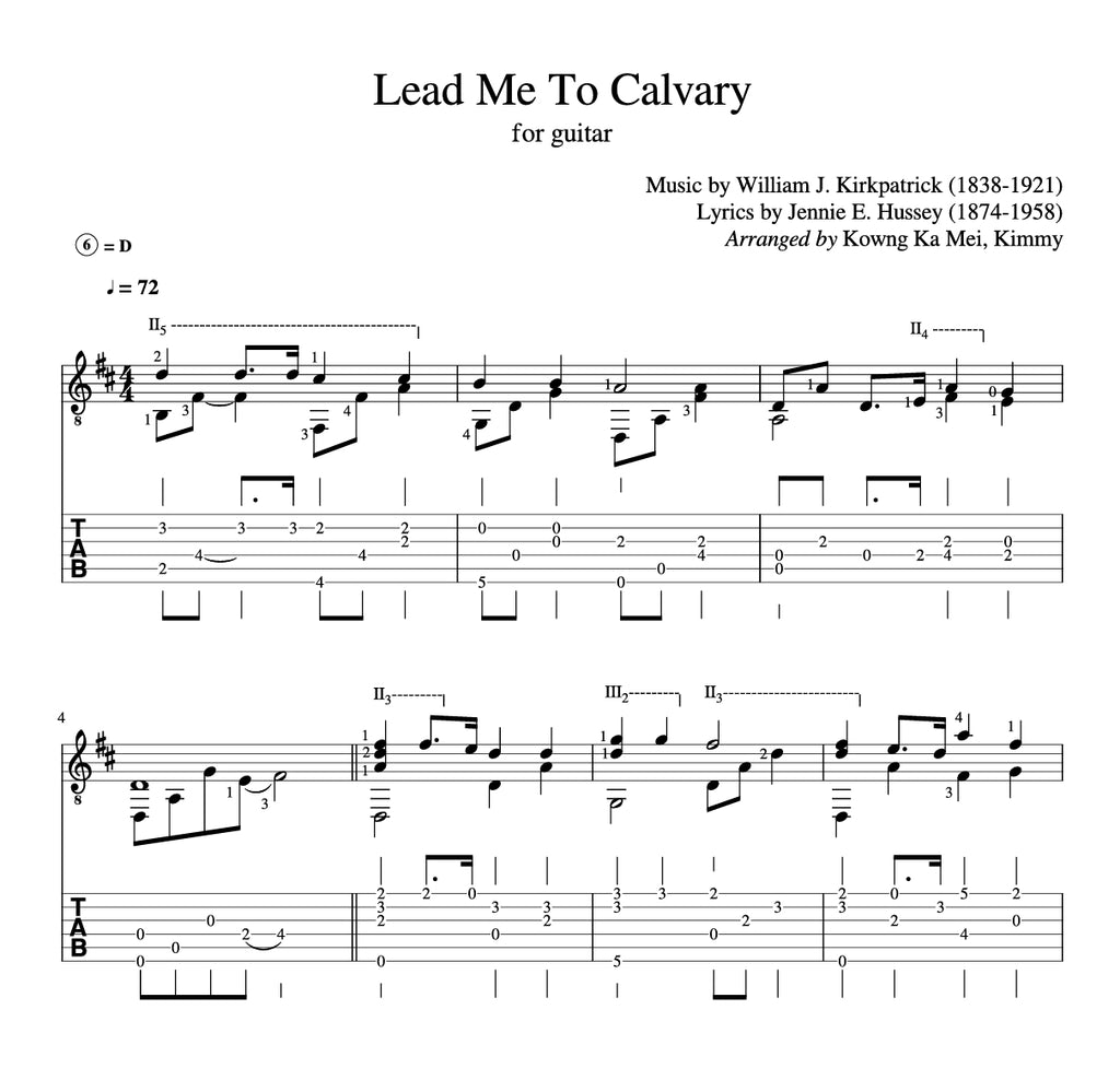 [Sheet+Tab] Lead Me To Calvary