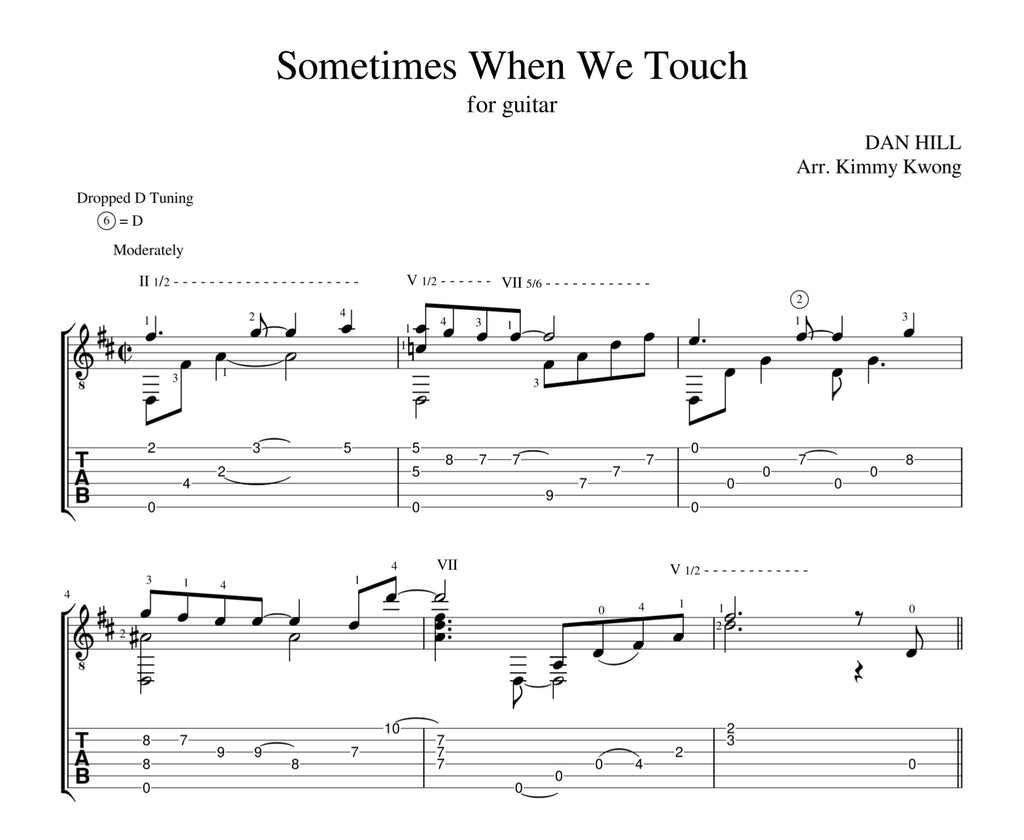 [Sheet+Tab] Sometimes When We Touch - Dan Hill
