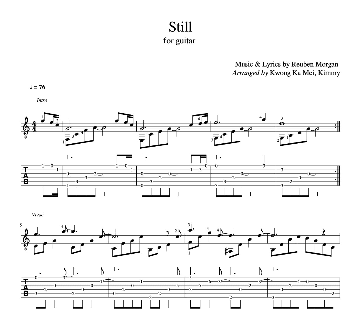 Still Hillsong Guitar Chords